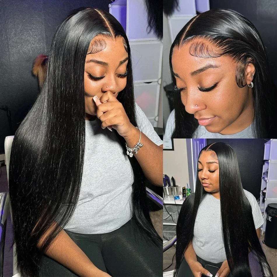 30 36 Inch Bone Straight 13x4 13x6 Hd Transparent Lace Front Human Hair Wigs Brazilian 200 Density Ready to Go Human Frontal Wig