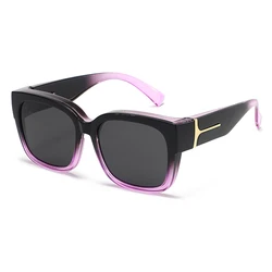 Polarized Wraparound Fitover UV Protection Sunglasses (Purple Black)