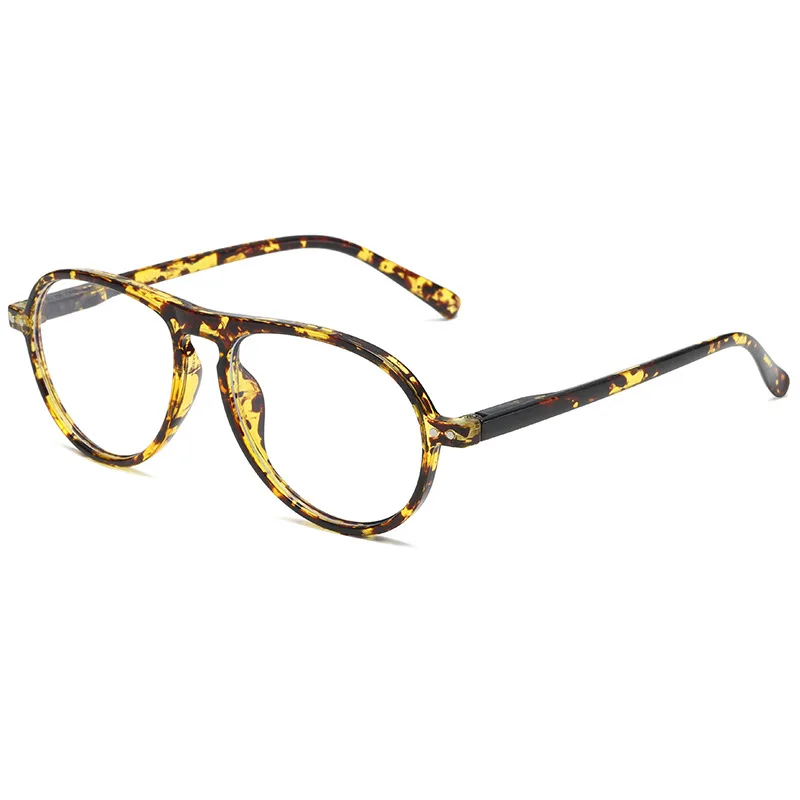 New Leopard Pilot Reading Glasses Blocking Blue Light Frame Computer Goggles Presbyopic Eyeglasses For Women&Men 0+1+1.5+2+2.5+4