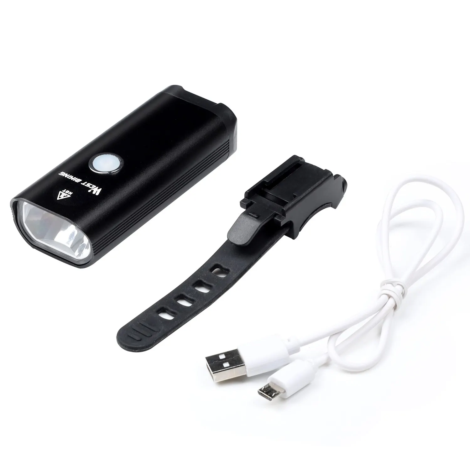 WEST BIKING Bicycle Light LED USB Rechargeable Bike Front Lamp 3 Modes Headlamp Safety Rainproof Flashlight Cycling Accessories