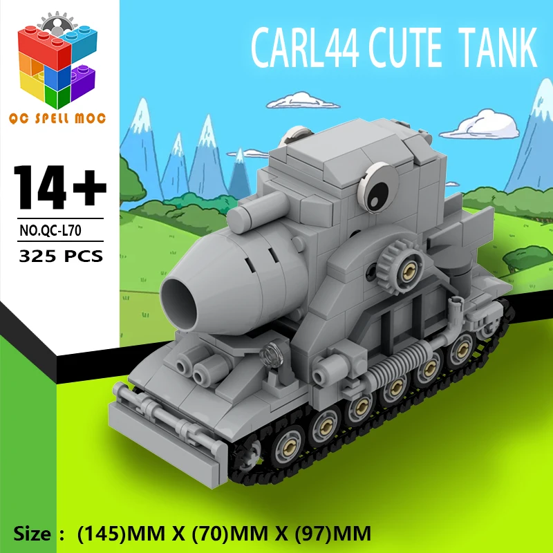 Qicai Creative MOC World War II Tank World KV6KV88KV45GT Giant