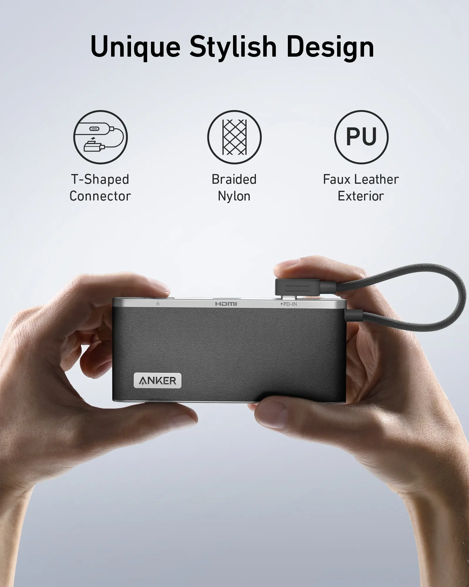 Anker usb c hub 655 (8-in-1) with 2 USB-A 10 Gbps Data Ports 100W