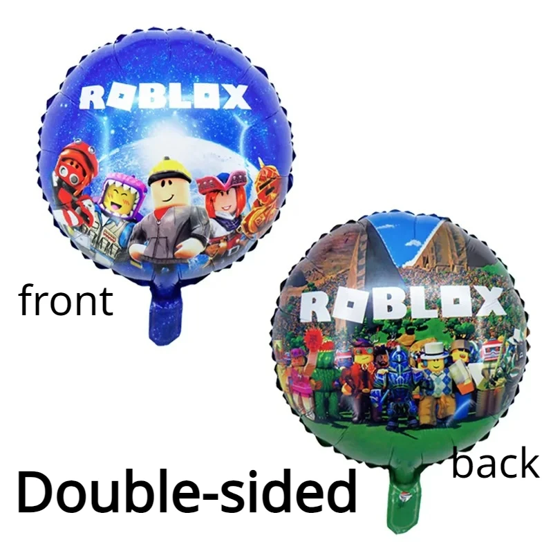 Roblox Hőlégballon children's Boldog szülinapi Félfogadás dekorációs Műkődés Jellem Alumínium fólia balloons gyerekeknek ajándékok