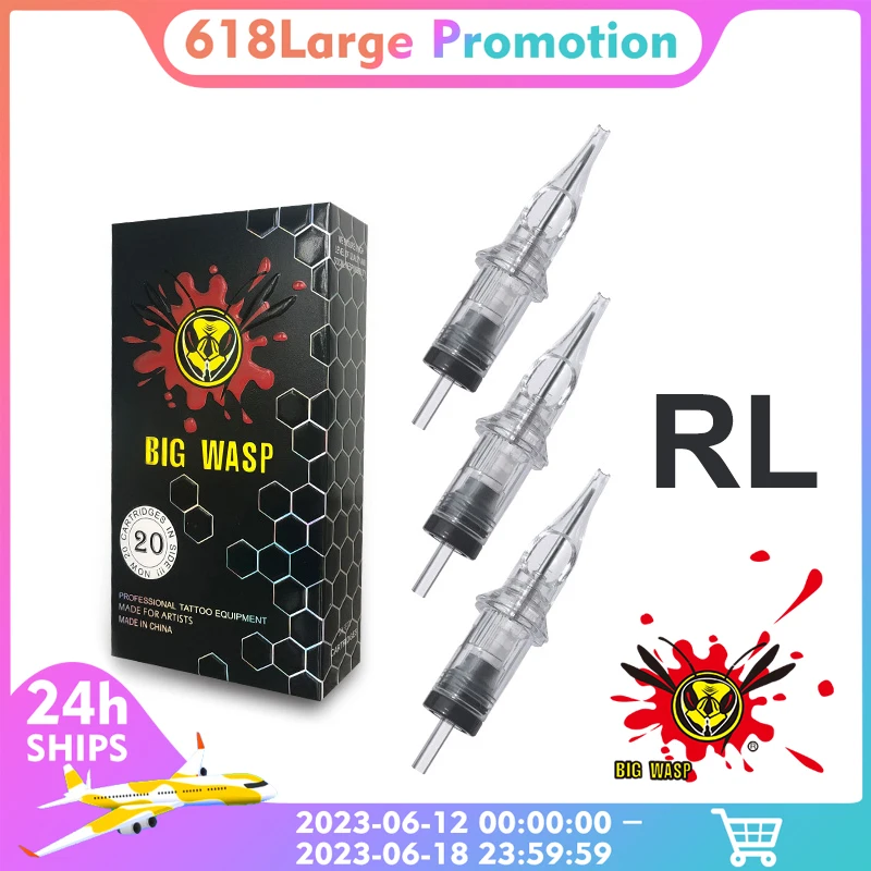 Bigwasp Tattoo Cartridge Needles Rl 20pcs/lot Disposable Sterilized