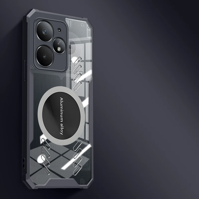 Magnetic Cooling Dragon Totem Shockproof Transparent Case
