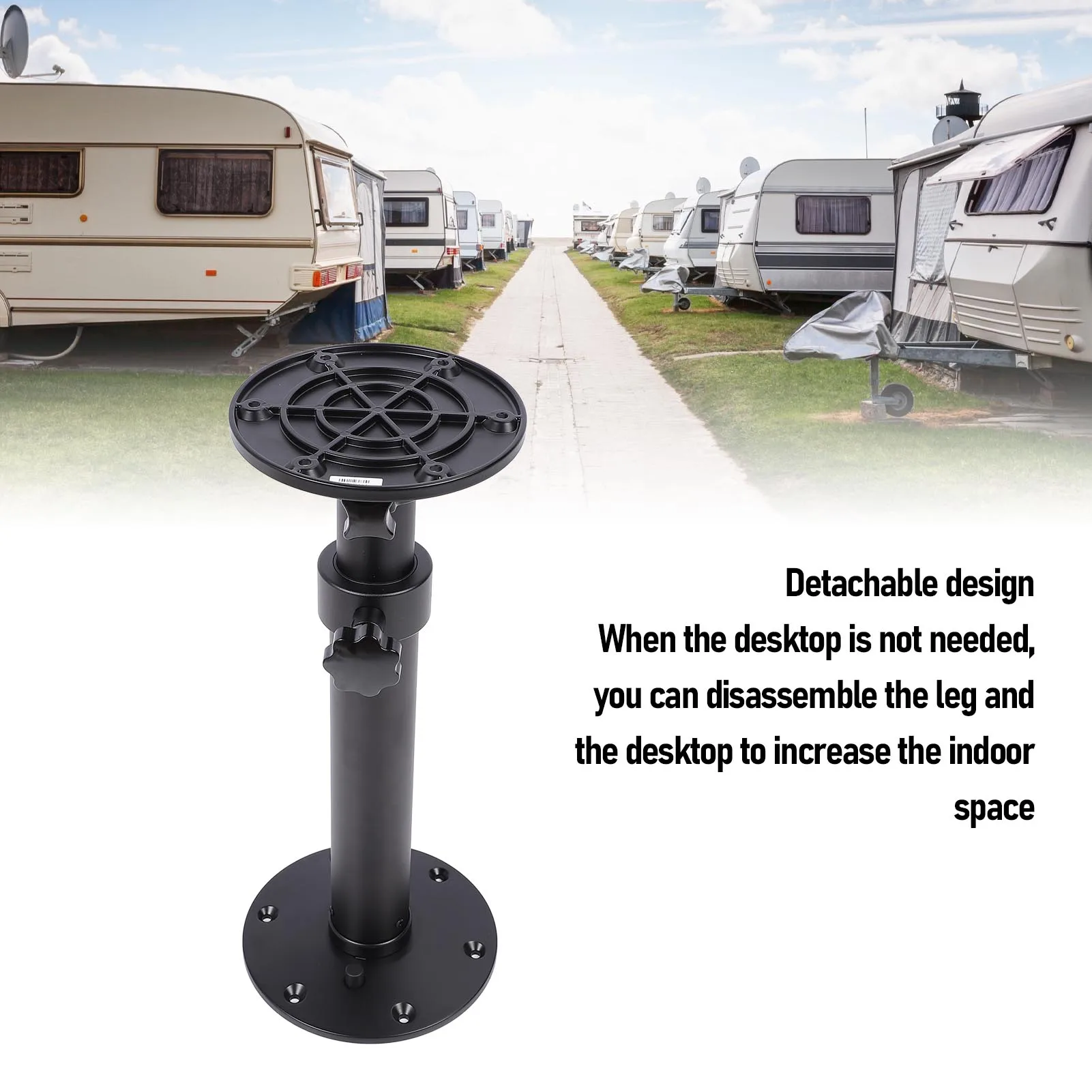 RV Table Leg RV Table Leg 18.11 To 27.76in Adjustable Aluminum Alloy Removable Table Base Mount for RV Campervan Boat Yacht Deck
