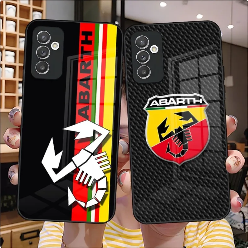 

ABARTHs Italy Car Phone Case Glass Design For Samsung A54 A51 A52 A21 A71 A20 A14 A12 A22 A40 A32 A72 A30 A34 Back Covers