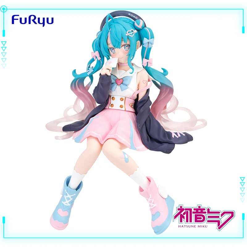

FuRyu Original Genuine Hatsune Miku Virtual Singer Sailor Suit In Love Ver 13cm Anime Noodle Stopper Figure Collectible Model