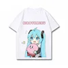 Star Card By Hatsune Miku Co-Short Sleeve Fashion Anime Couple Short Sleeve T-Shirt Cotton Anime Cartoon Men And Women T-Shirt 2