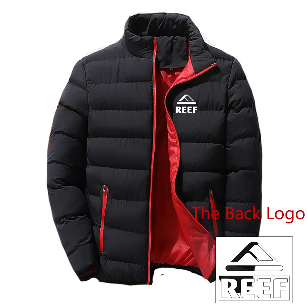 Reef 2023 New Men Autumn and Winter Thicken Warm Leisure Fashion Four-Color Cotton Comfortable Casual Zipper Jacket Coats