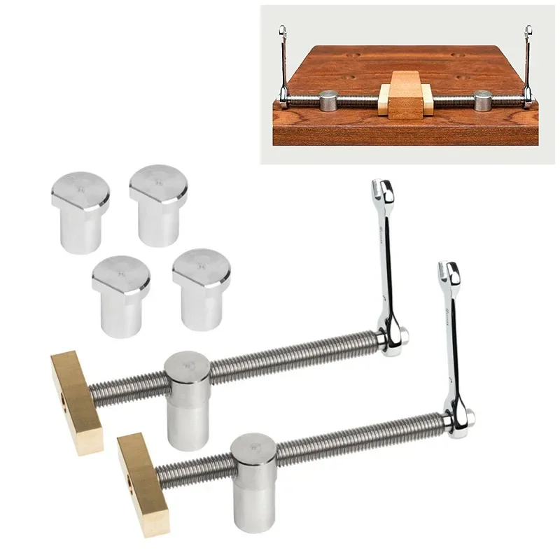 

Lengthen Style Woodworking Bench Dog Brake Inserts Workbench Fast Fixed Clip Clamp Brass Fixture Vise for 19mm/20mm Dog Holes