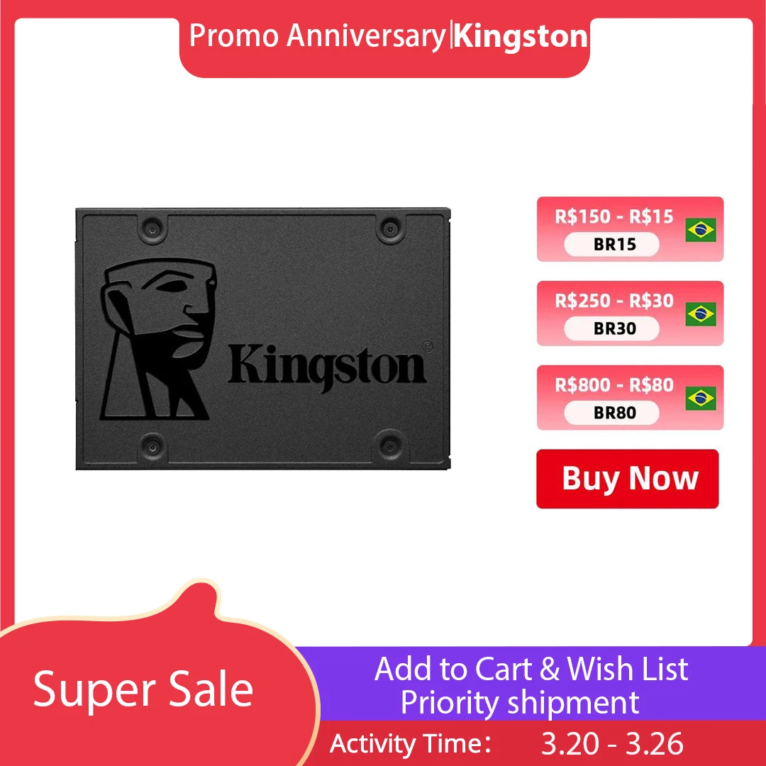 Kingston A400 Ssd Interne Solid State Drive 120Gb 240Gb 480Gb 2.5 Inch ...