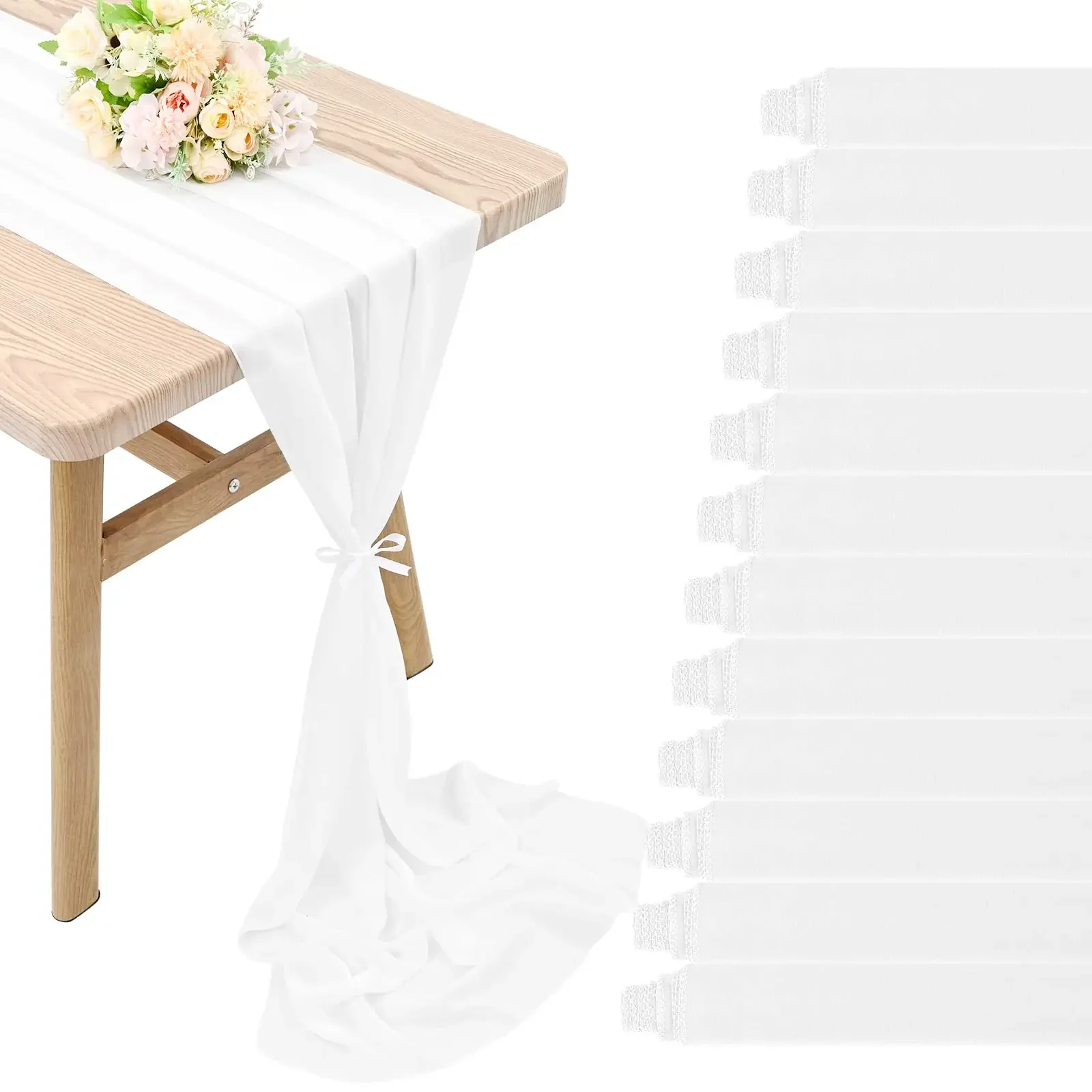 Camino de mesa de boda de gasa de terracota, 12 Uds., ajuste de mesa, gasa  transparente, Vintage, decoración de mesa para fiesta de cumpleaños y  comedor de Navidad - AliExpress, image size:1600x1600