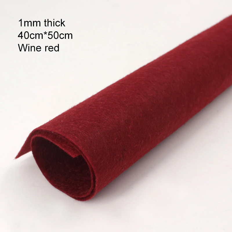 Premium 1mm Thick Square Felt Cloth for DIY Sewing, Crafts, and Home Decoration (40 x 50cm)