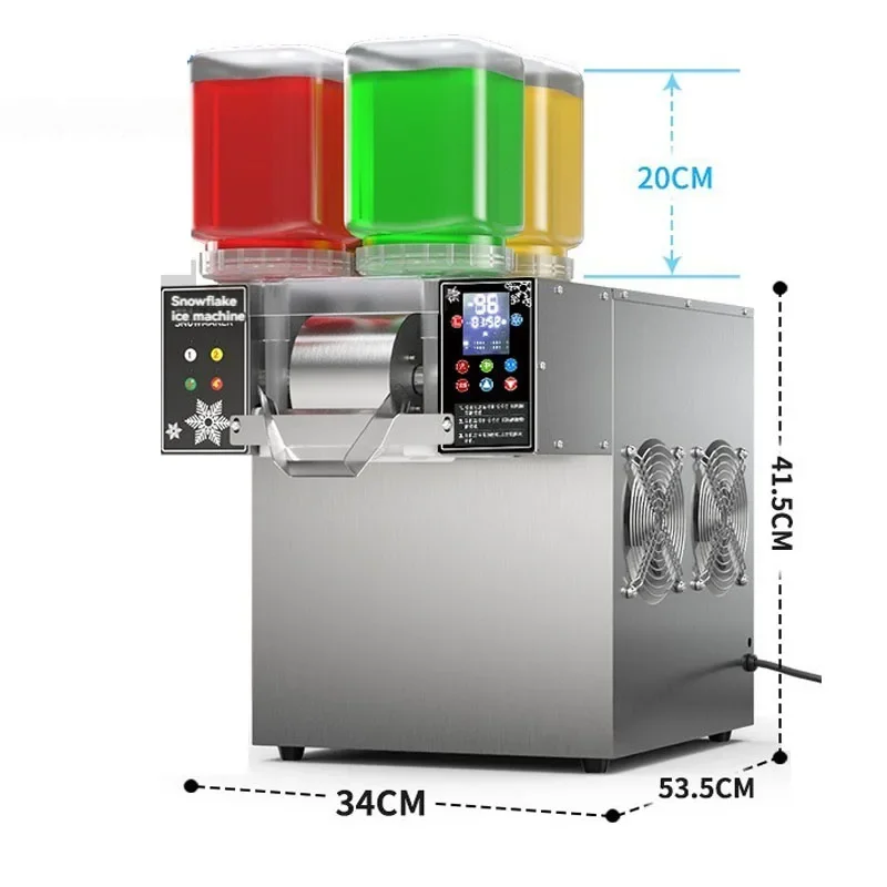 XBJ124FD 120KG/24H Korean Snowflake Ice Machine Snow Ice Shaver Machine With Water Dispenser Ice Bingsu Machine