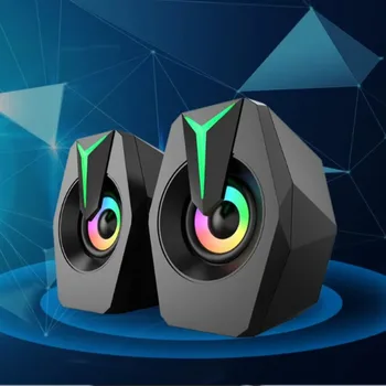 Alternative view of Black Mini USB Powered Wired 2.0 Gaming Music Speaker for Desktop Laptop PC