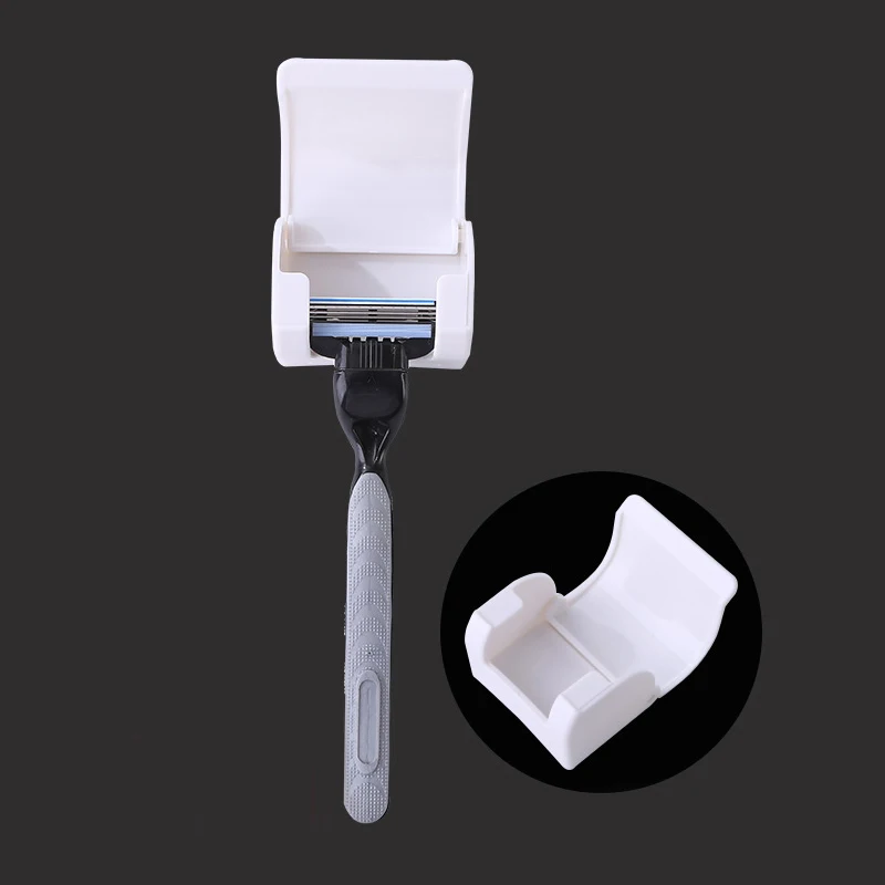 Men Razor Hanger Shaver Holder Storage Bathroom Accessories Plastic Hook Wall Suction Cup Brush Blade Holder razor holder,razor storage box,shaver charger holder