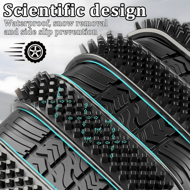 Snow bike chain, 5 universal snow bike chain emergency anti-skid for cars/trucks/SUVs, which can use snow on the road.