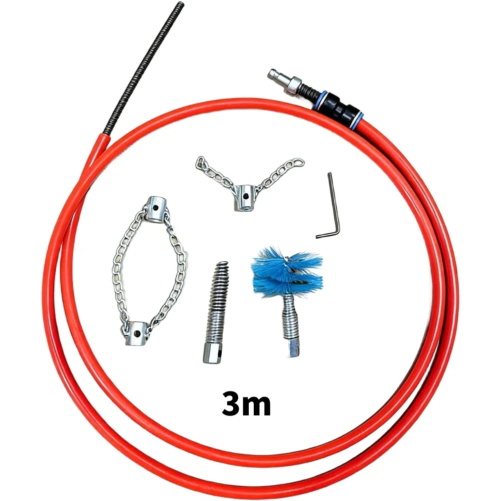 For Home Plumbing 5meters Hand Crank Auger Effective Toilet Clog Remover Hand Crank Tool Hand-cranked Mechanism