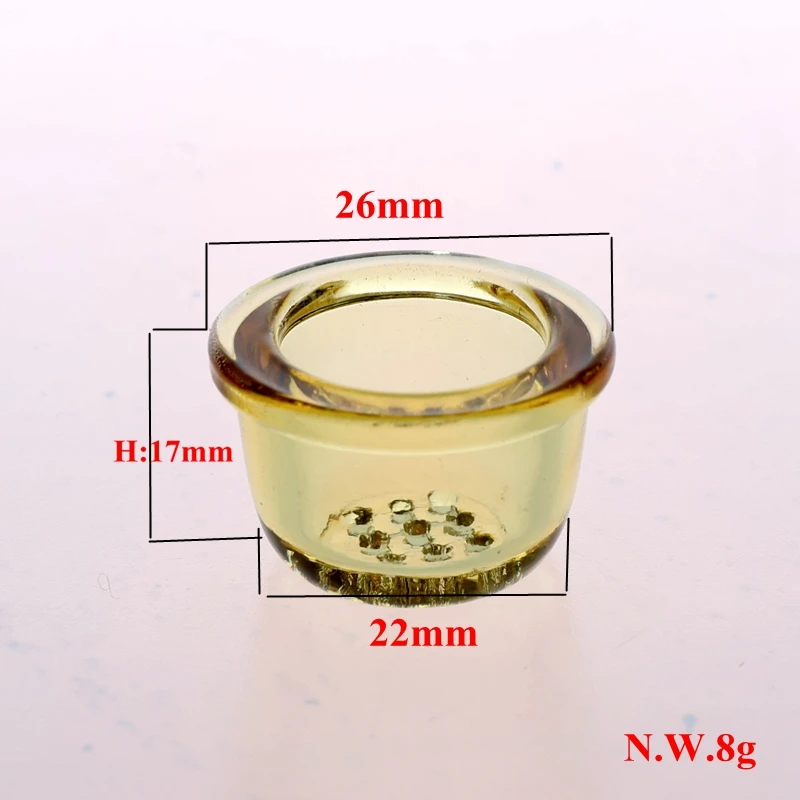 10Pcs/box 9 Hole Transparent Glass Bowl Insert Silicone Pipe/Glass Bowls for Silicone Pipes Screen Replacement Bowl