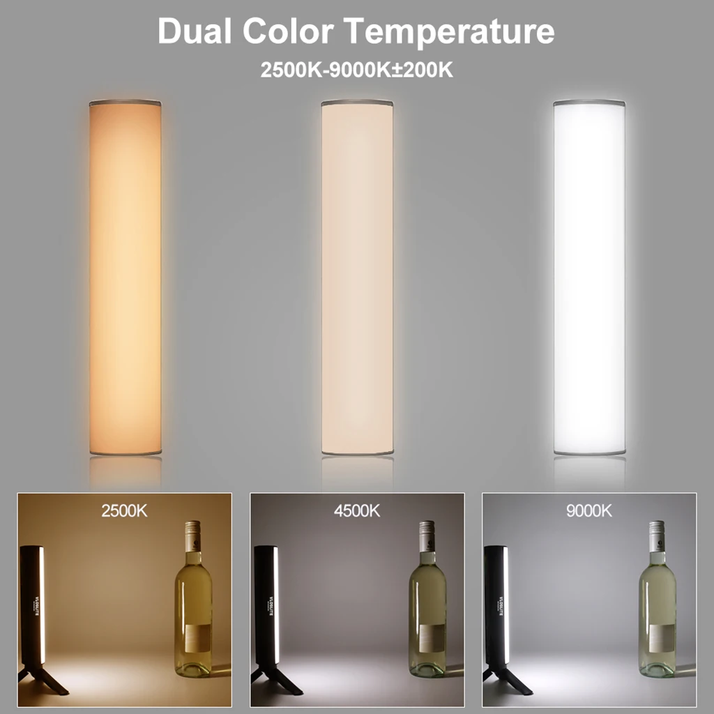 W200 LED RGB 소프트 라이트 튜브 라이트, 핸드헬드 사진 스틱, 크리에이티브 비디오 필, 핸드헬드 LED 라이트 스틱, 360 풀 컬러