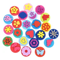 23 Pcs Eva Graffiti Stamp Kids Stamper Paint Sponge Brush Painting Stamper Double-Side Ink for Kids Sponges Child 1