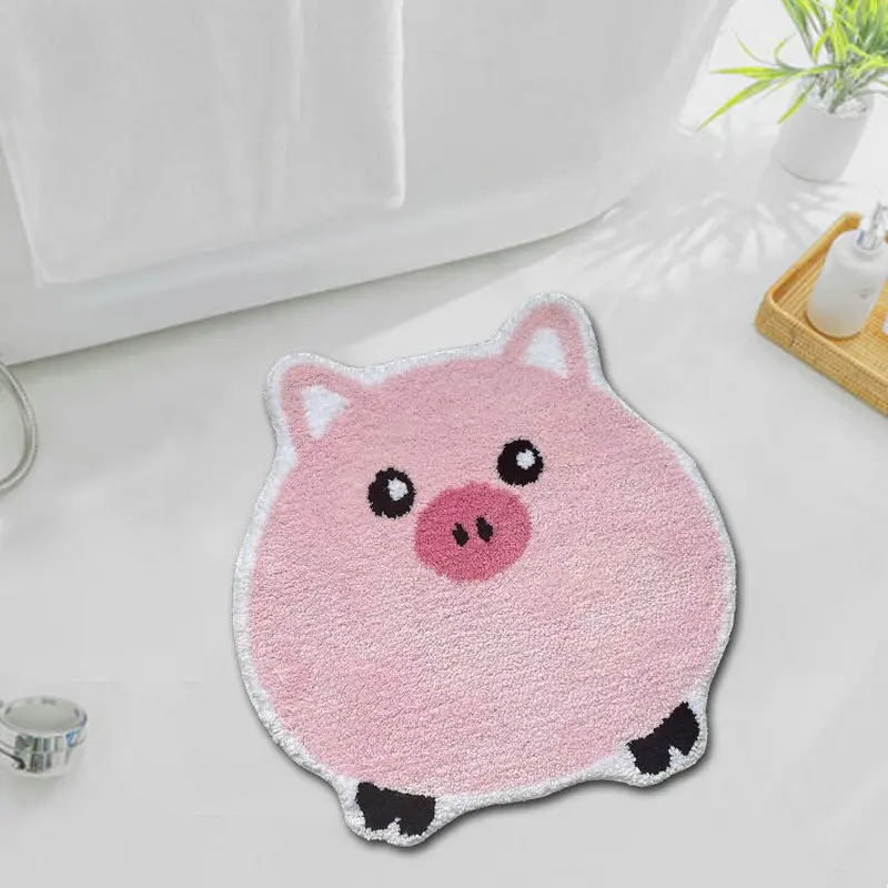 

Cute Cartoon Rug Soft Tufted Irregular Animal Bedroom Floor Mat Home Children's Room Decor Plush Carpet Fluffy Soft Bathroom Mat