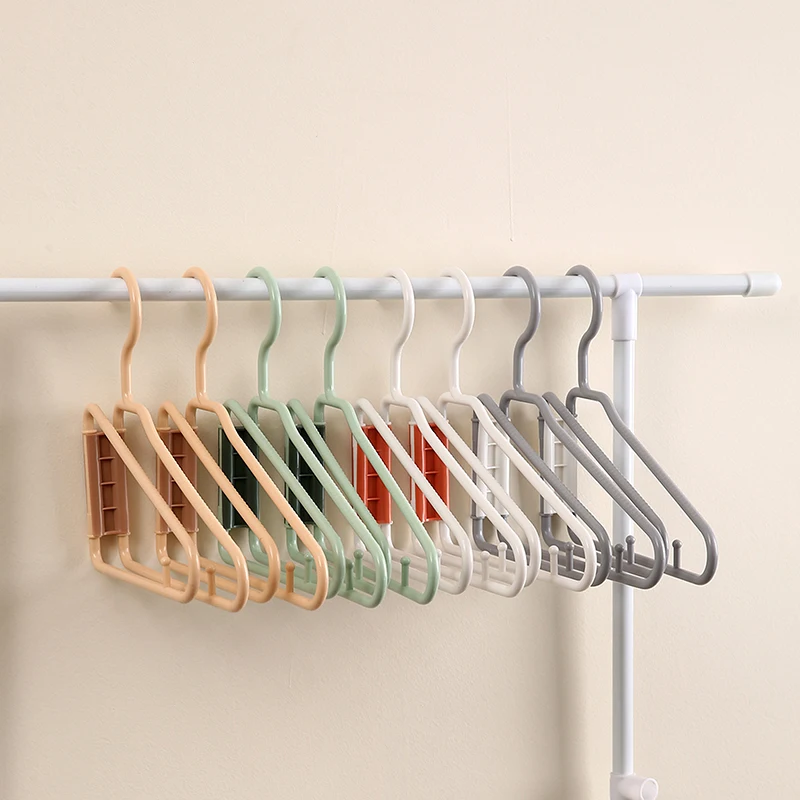 1PC Folding Clothes Hangers Towel Rack Clothes Hangers Home Storage Hooks Home Storage Hooks Towel Rack Portable Space-Saving 4
