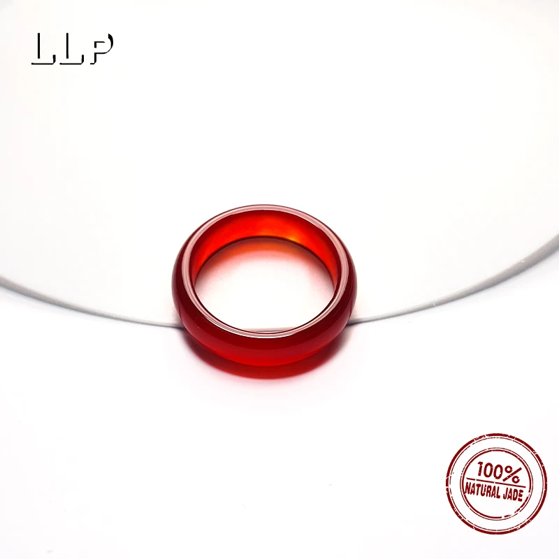 Universal Natural Red Agate Quartz Ring - Unique Design with Hypoallergenic Material