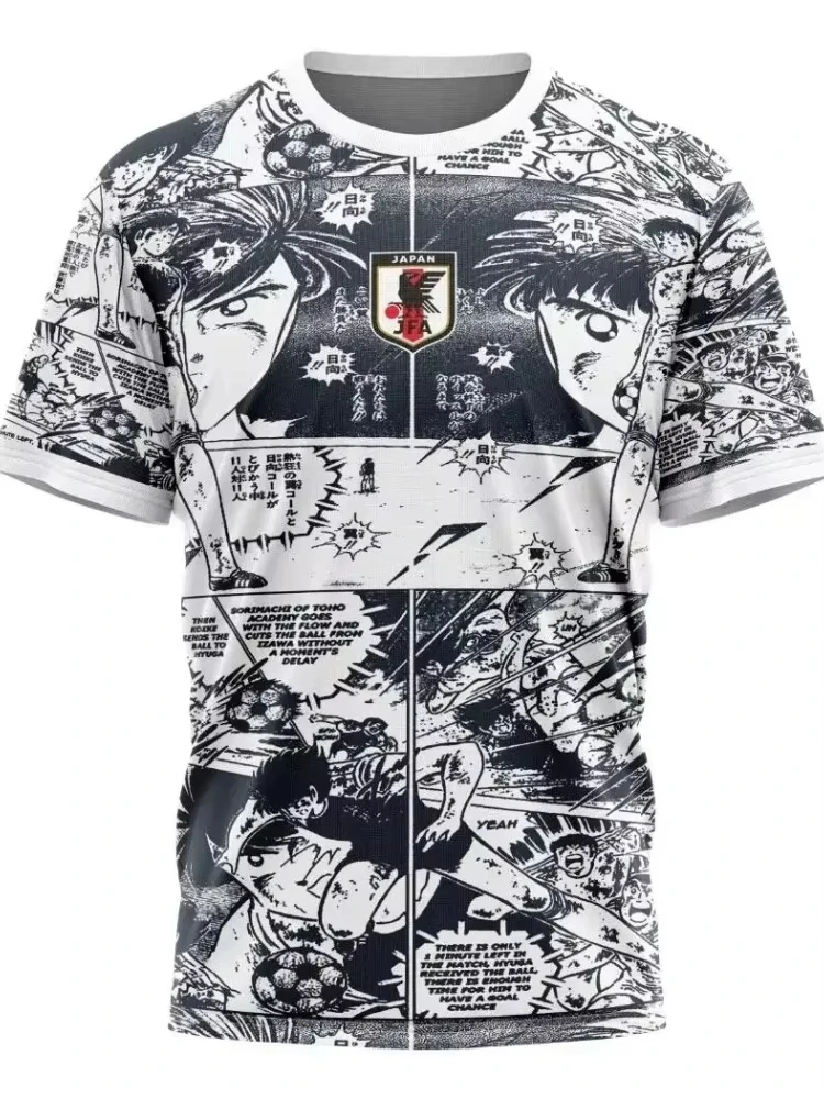 Men's 3D Quick Drying T-shirt Comfortable and Breathable Sports Men T-shirt Men 3D Print Tsubasa