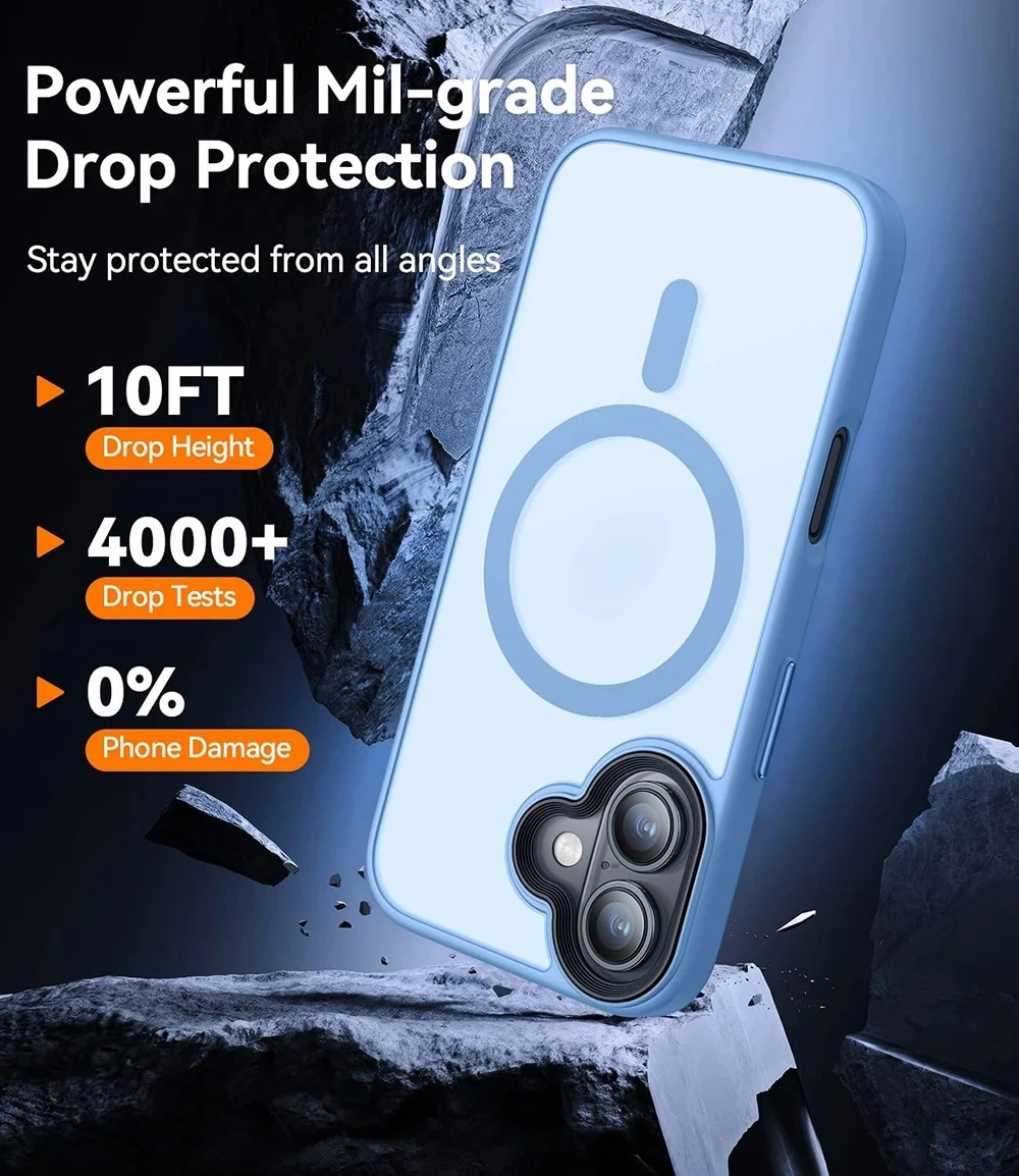 Magsafe Magnetic Luxury Armor Shockproof Matte Transparent Hybrid Case
