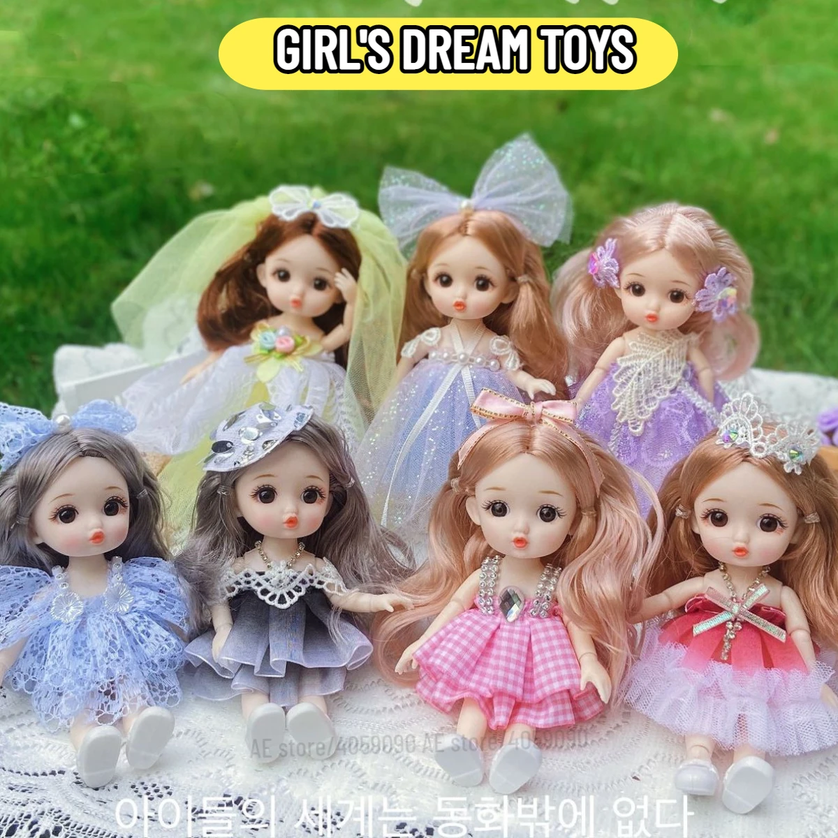 16cm 1/12 BJD Doll with Clothes and Shoes Movable 13 Joints