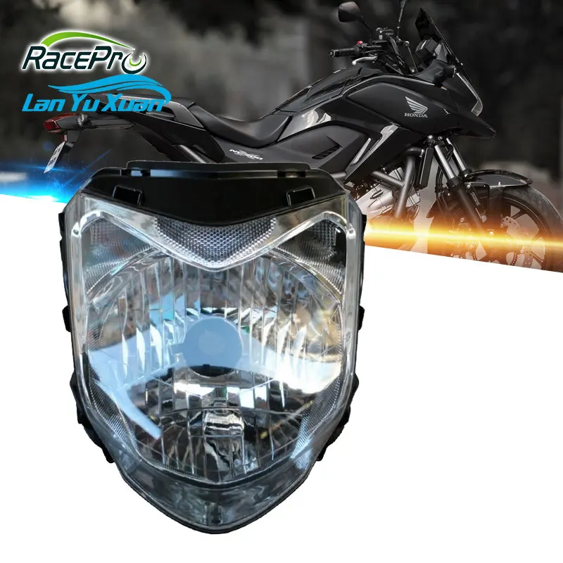 RACEPRO Wholesale Universal Black Motorcycle Headlight Assembly With H/L Beam for Honda NC700S NC750S NC700X NC750X 2014-2017 motorcycle radiator guard grille cover cooler protector motorbike radiator guard for honda nc700x nc700s nc 700 2012 2013 2014