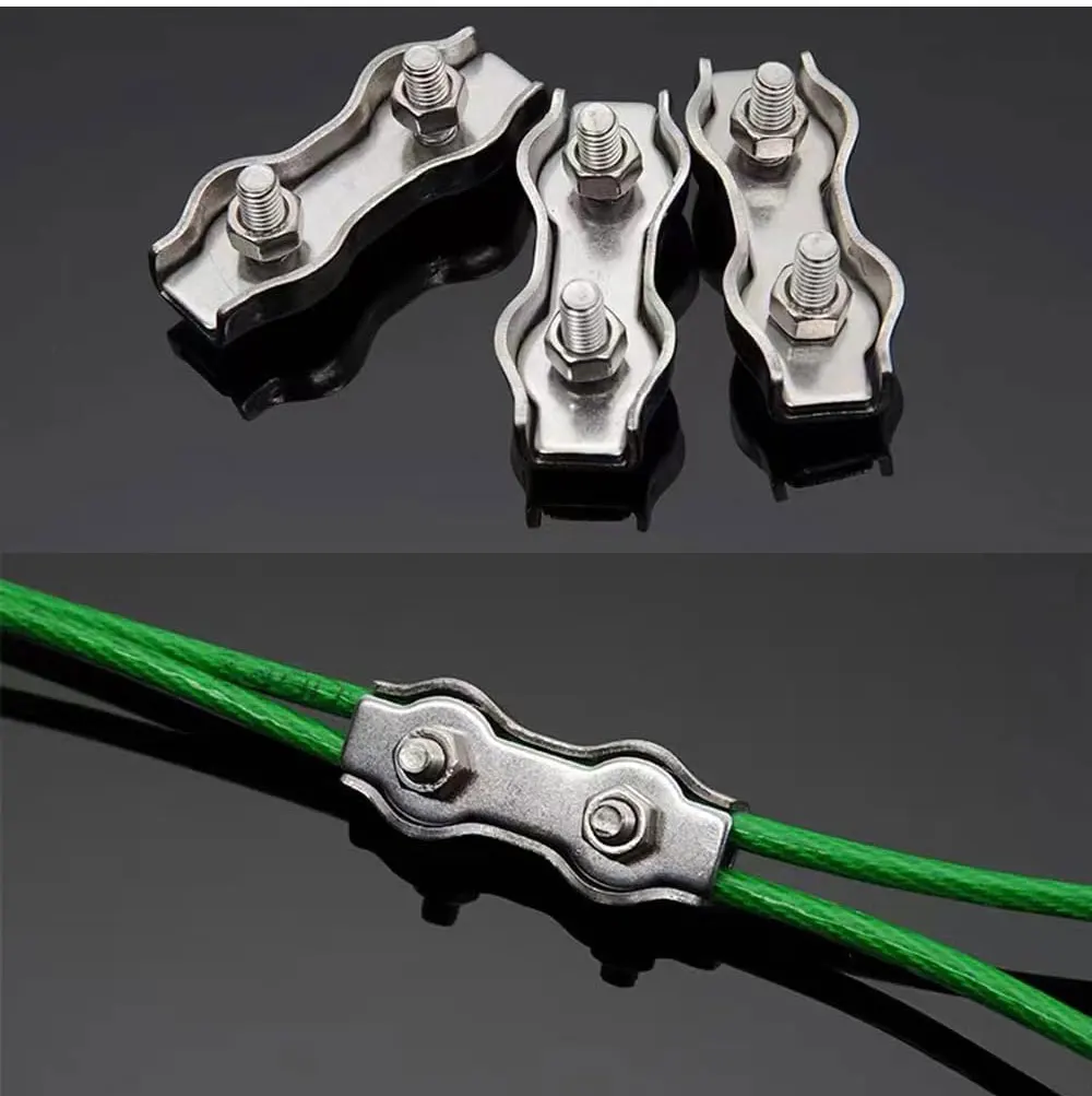 5/10 PCS 304 Edelstahl Draht Seil Kabel Doppel Säule Bolzen Klemme Einfache Klemme DIY Kabel Verschluss M2 M3 m4 M5 M6 M8 – Detail 7