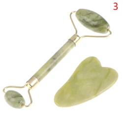Natural Rose Quartz Face Massage & Eye Lift Gua Sha Tool Set (A3)