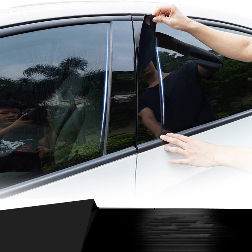 6-Piece Glossy Black Pillar Post Trim Covers For 2016-2021 Chevrolet Malibu