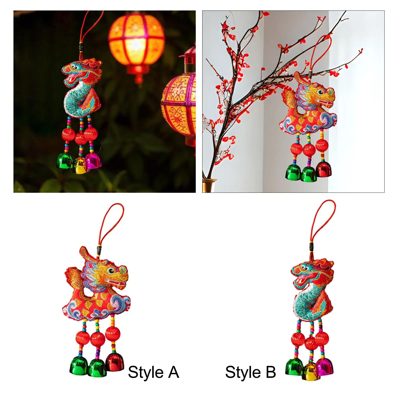 Festive Blessing Wind Chime Pendant Photo Props 2024 Dragon New Year Decoration for Living Room Entryway Home Bedroom Holidays Festive Blessing Wind Chime Pendant Photo Props 2024 Dragon New Year Decoration for Living Room Entryway Home Bedroom Holidays