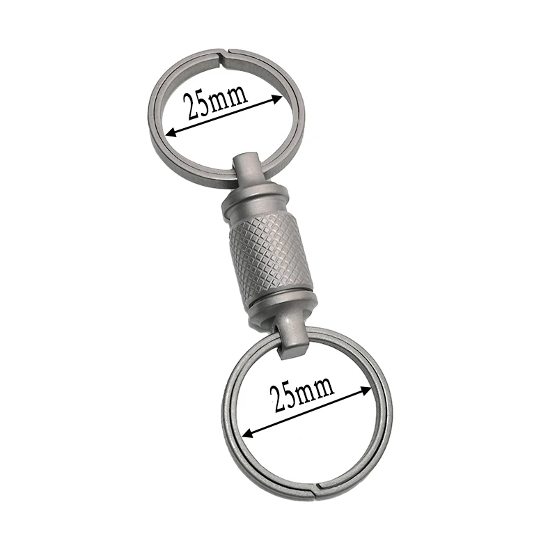 Titanium Quick Release Keychain with Rotary Universal Joint and EDC Quick Hang Buckle - Super Lightweight
