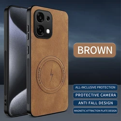 Luxury PU - Leather Shockproof Phone Case Cover - Premium Protection for OPPO A6 Pro (Brown)
