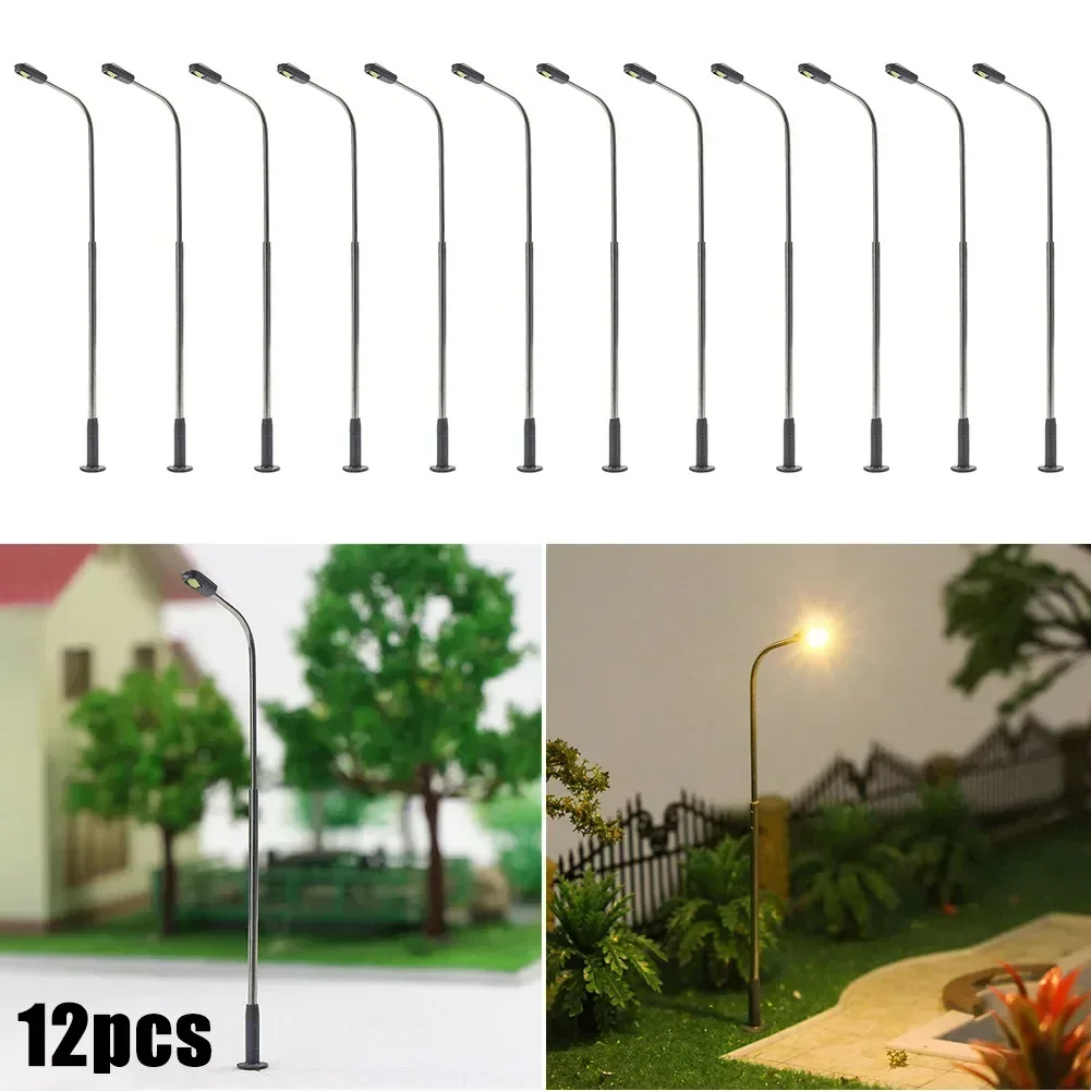 10 Lampioni A LED Per Modellismo Treno Scala Z, 3V Con Resistenze Incluse, Luce Realistica Per Diorami E Plastici, Età 14+