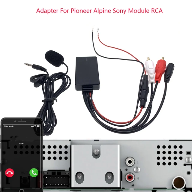 Radio Universal para coche, Cable de micrófono Bluetooth con entrada AUX de  Audio RCA de 3,5 MM para Pioneer, Hyundai, Nissan y Mazda - AliExpress