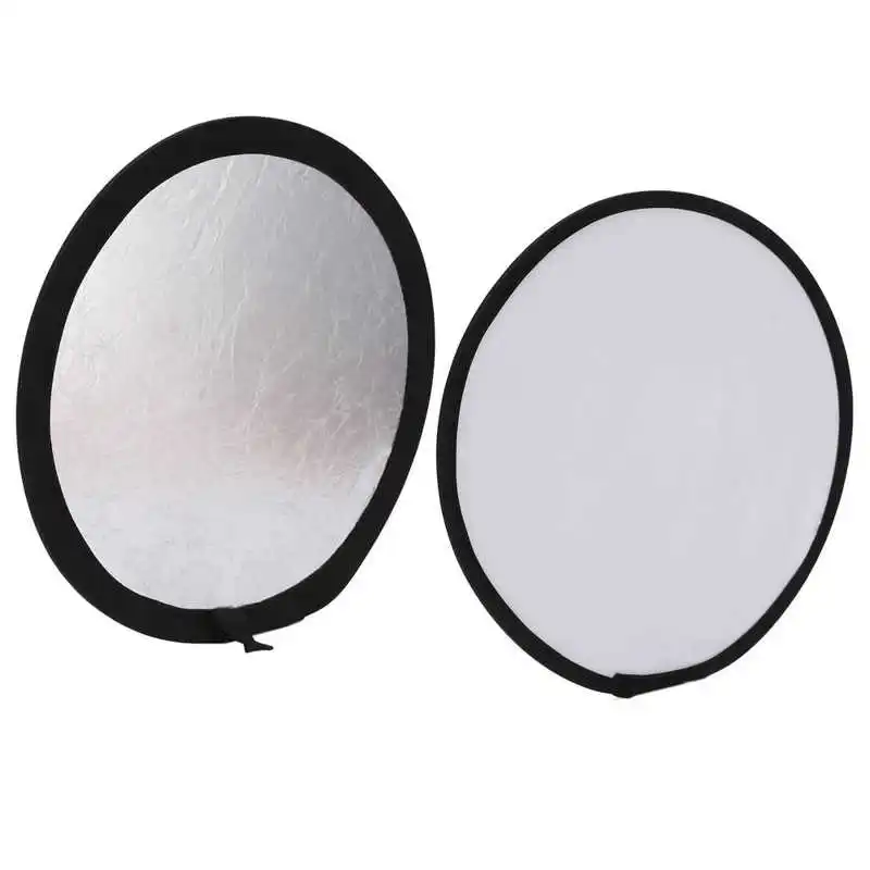 가벼운 라운드 사진 반사판 접이식 탄성 스틸 스프링 프레임 2 in 1 Reflector for Portrait Photography for Portrait