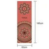 63*185cm Non-slip Yoga Mat Blanket Towel Gym Fitness Pilates Exercise Sports Travel Pattern Home Yoga Mat Cover Quick-drying 3
