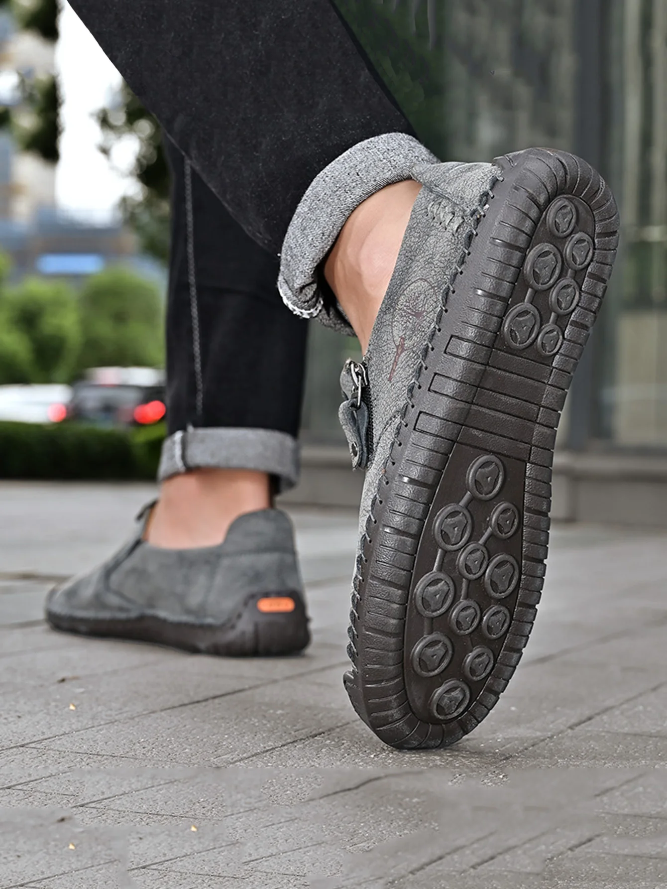 Fashion Loafers Driving Cycling Shoes Side Zip Work Sports Boots EU 45 Size 11.5 Men main image 2