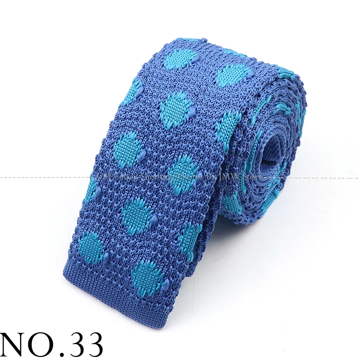 Mode Herren Blumen Strick Strick Krawatte bunte Krawatte Krawatte Druck gestreifte schmale schlanke dünne gewebte schlichte Decke schmale Krawatten – Detail 33