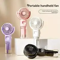 Mini Portable Folding Fan With Spray Mister Humidifier USB Rechargeable Handheld Fan Suitable For Living Room Classroom School B 2