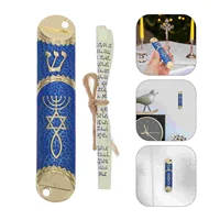 Metal Mezuzah With Scroll Door Side Mezuzah Home Door Jewish Religious Mezuzah Metal Plaque Curtain Home Textile 1