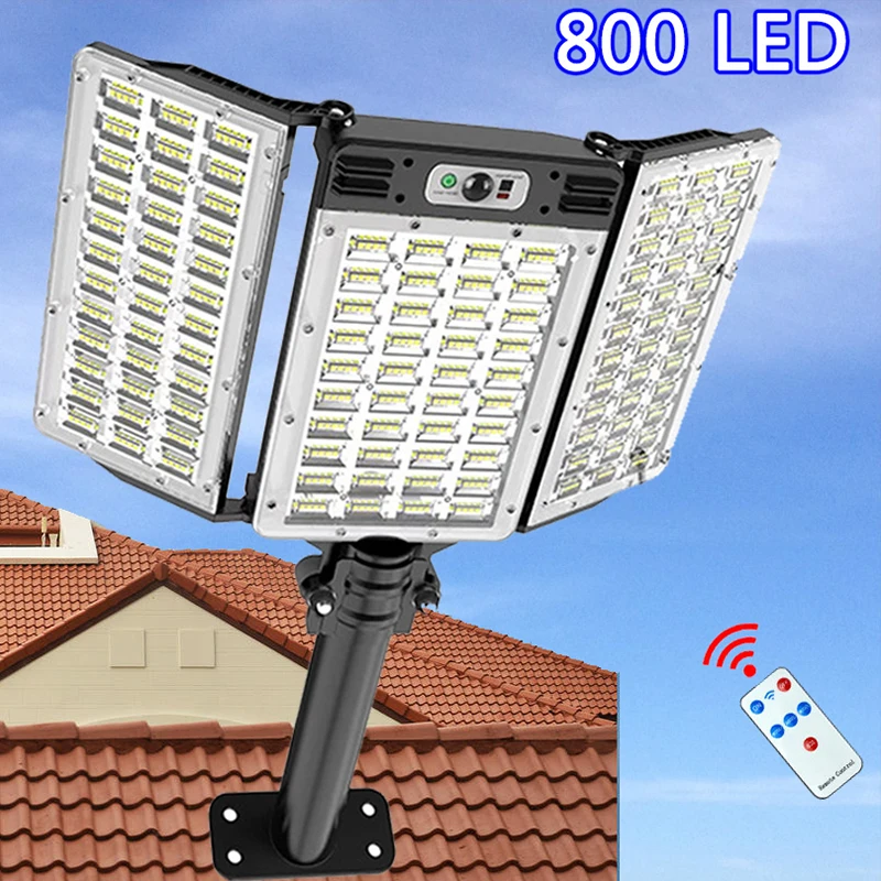 

Outdoor Powerful Solar Lights Motion Sensor Waterproof Wall Lamp 800 LED Sunlight Lighting Garden with Gardening Street Light
