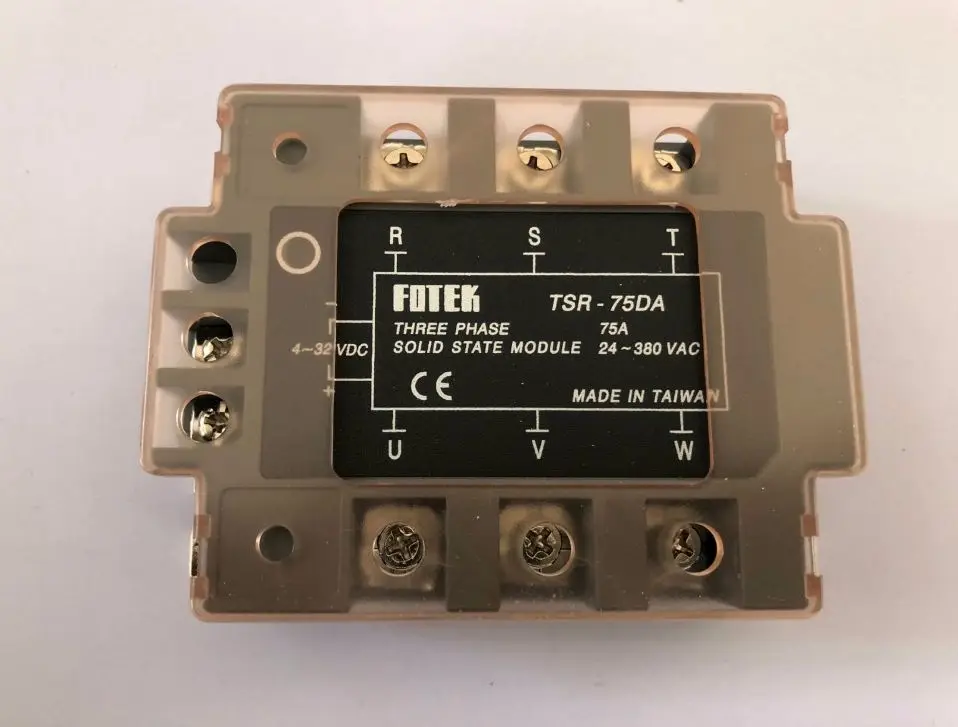 Relé de Estado Sólido ca Monofásico 25a 40a 75a 100a Trifásico Ssr Entrada 432v Carga dc 24-380v