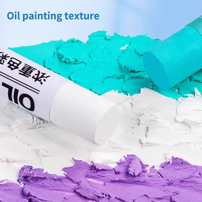 Children White Oil Pastel Complementary Color Soft Stick Set for Artist Painting Drawing Art Student School Supplies 6/12 Pcs